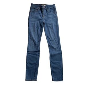 Madewell Roadtripper 9” Denim Skinny Jeans Blue Size 26 mid rise 27.5”L inseam